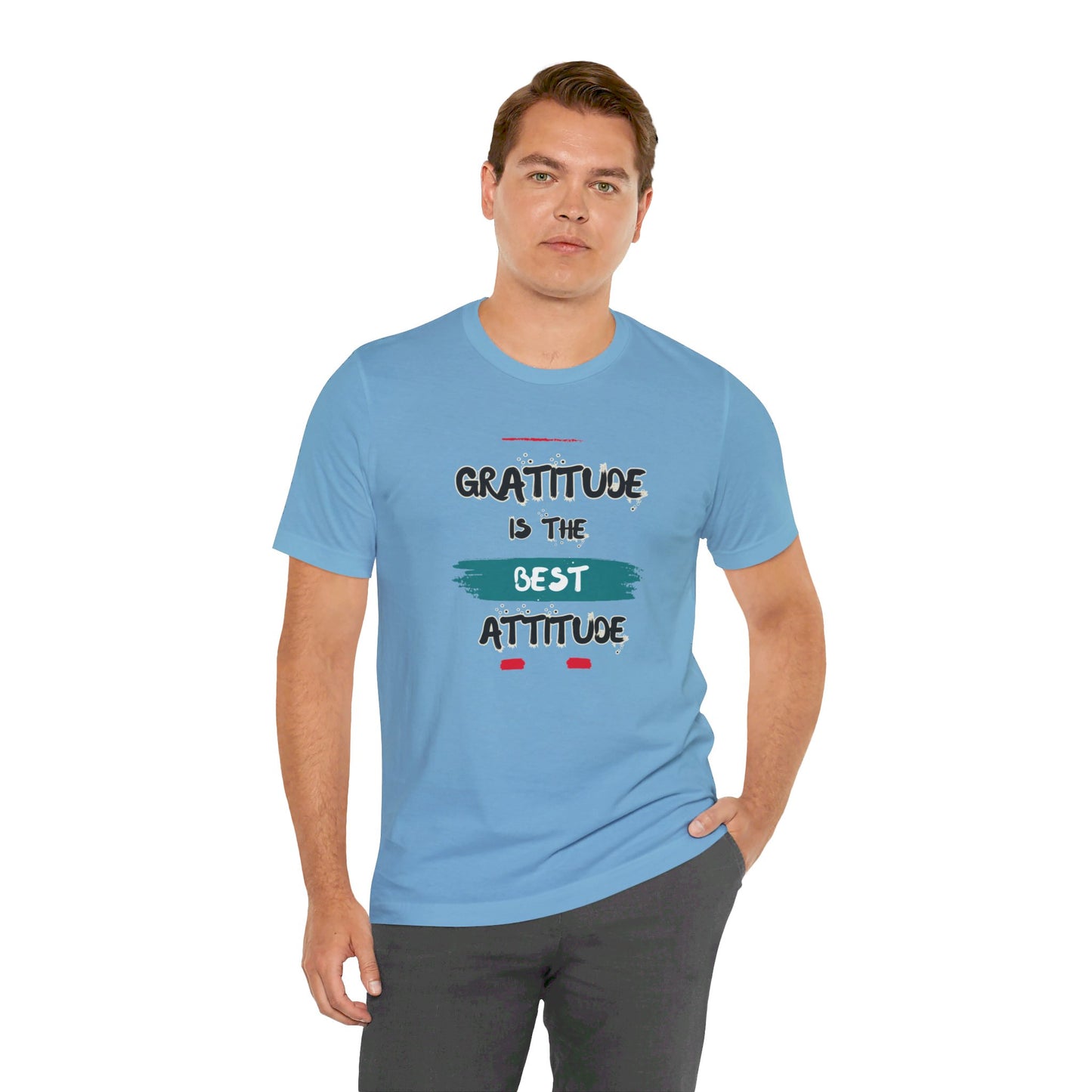 Gratitude Best Attitude Unisex Jersey Short Sleeve Tee
