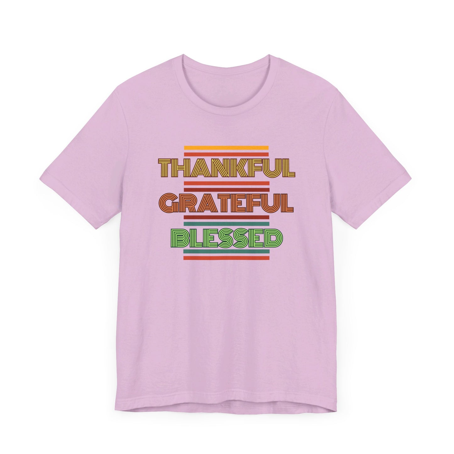 Thankful Grateful Blessed Unisex Jersey Short Sleeve Tee