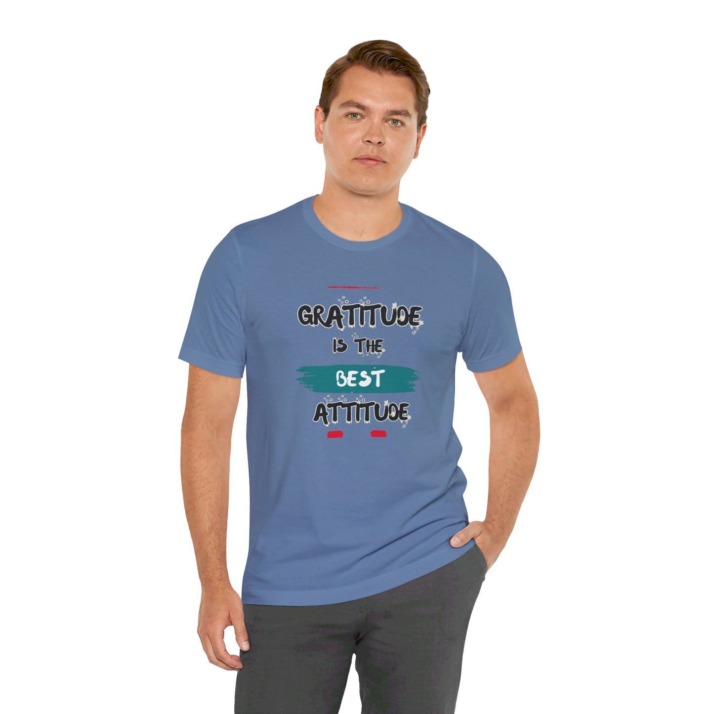 Gratitude Best Attitude Unisex Jersey Short Sleeve Tee