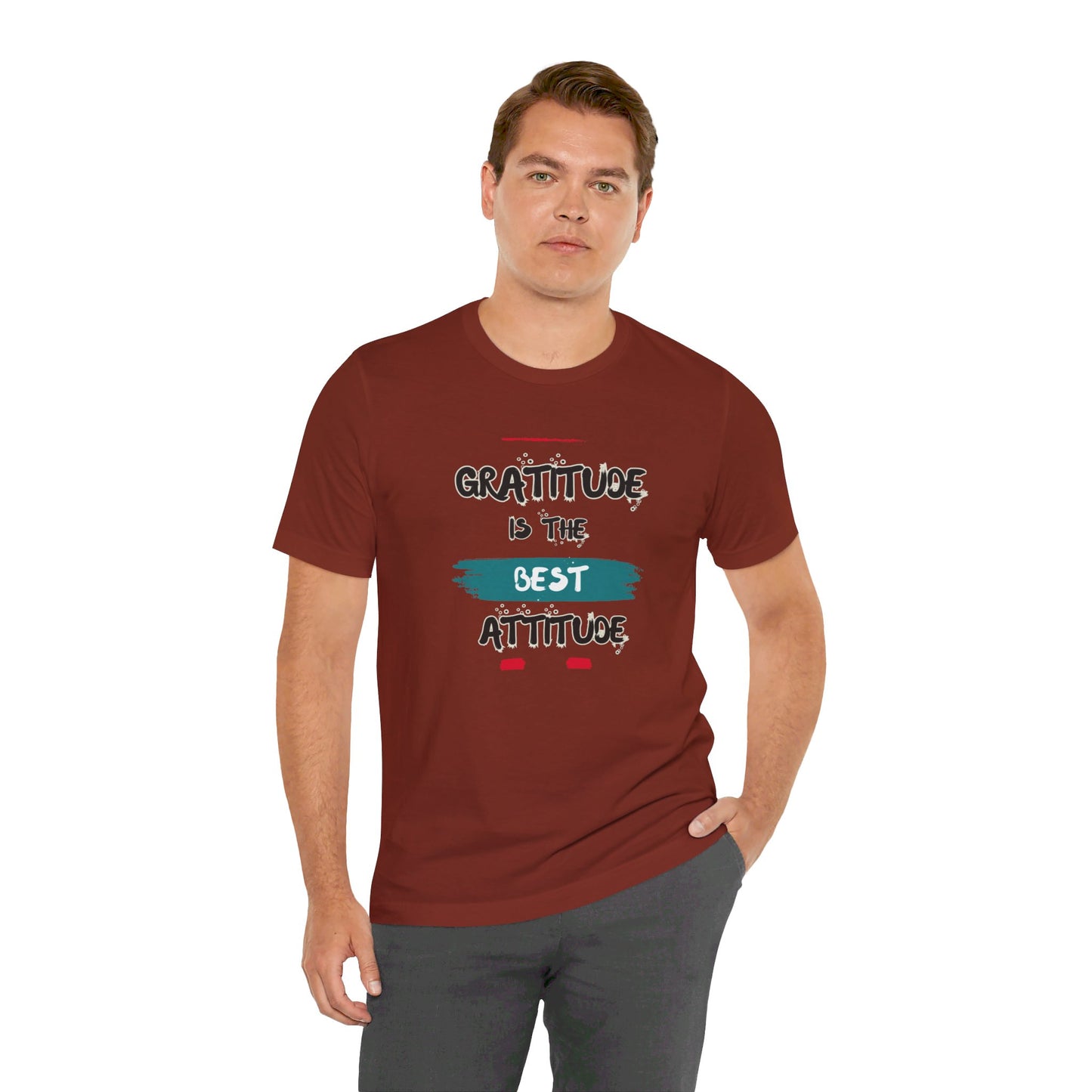 Gratitude Best Attitude Unisex Jersey Short Sleeve Tee