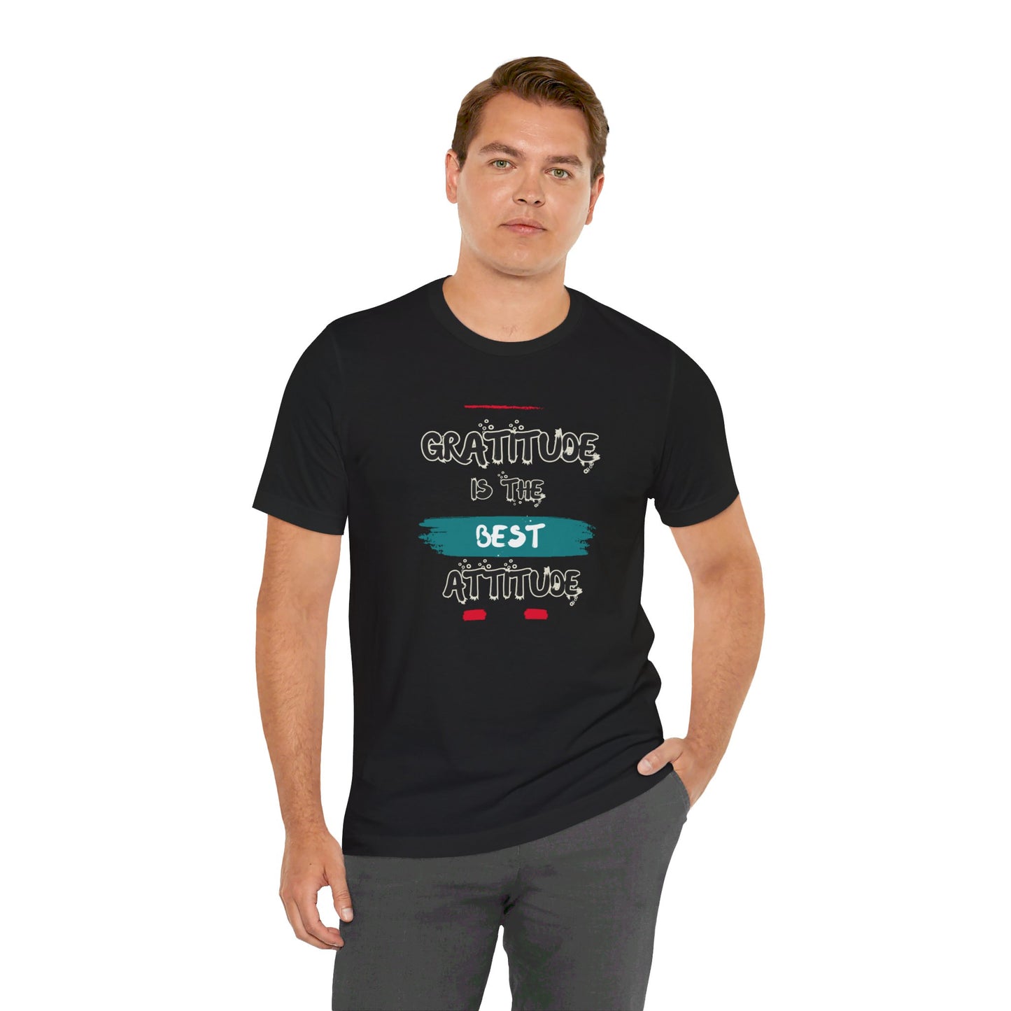 Gratitude Best Attitude Unisex Jersey Short Sleeve Tee