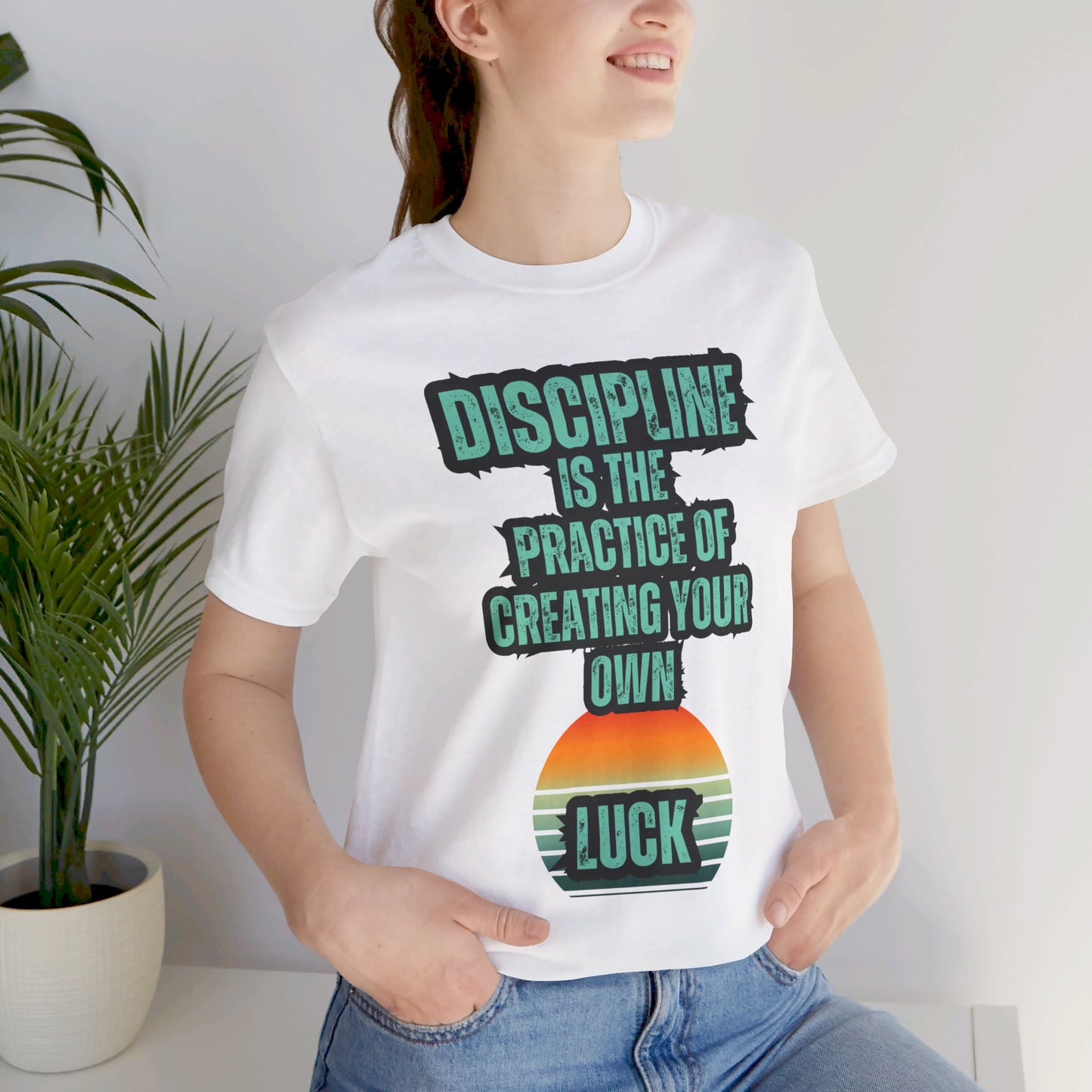 Discipline Luck Unisex Jersey Short Sleeve Tee