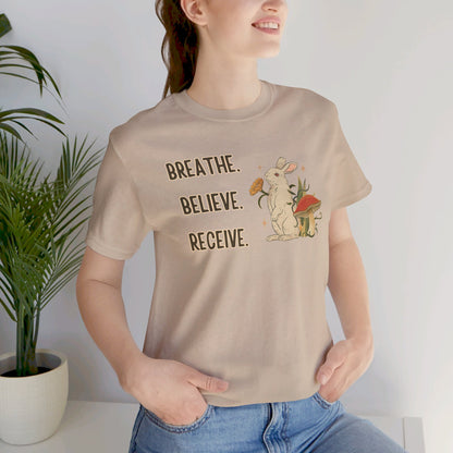 Breathe Believe Receive Unisex Jersey Short Sleeve Tee