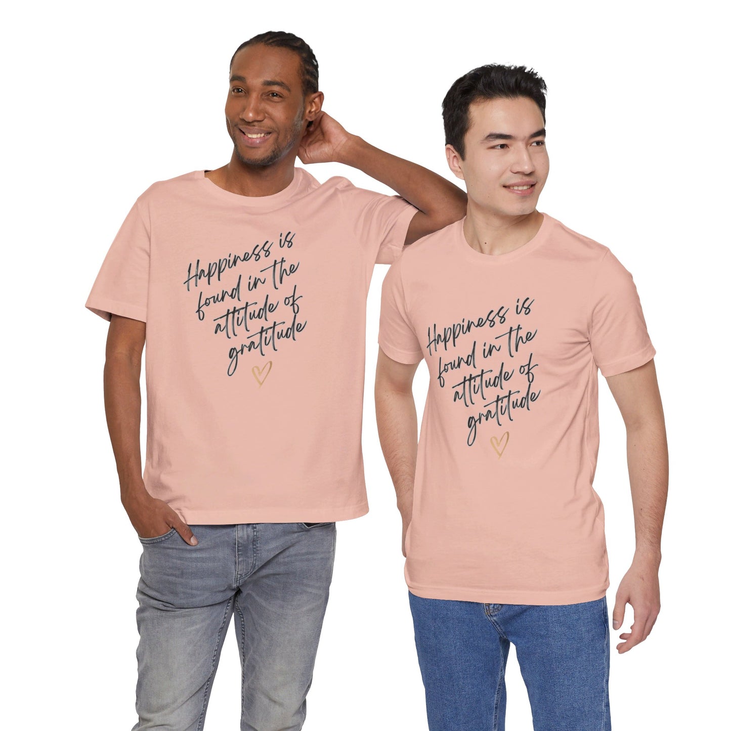 Gratitude Happiness Unisex Jersey Short Sleeve Tee