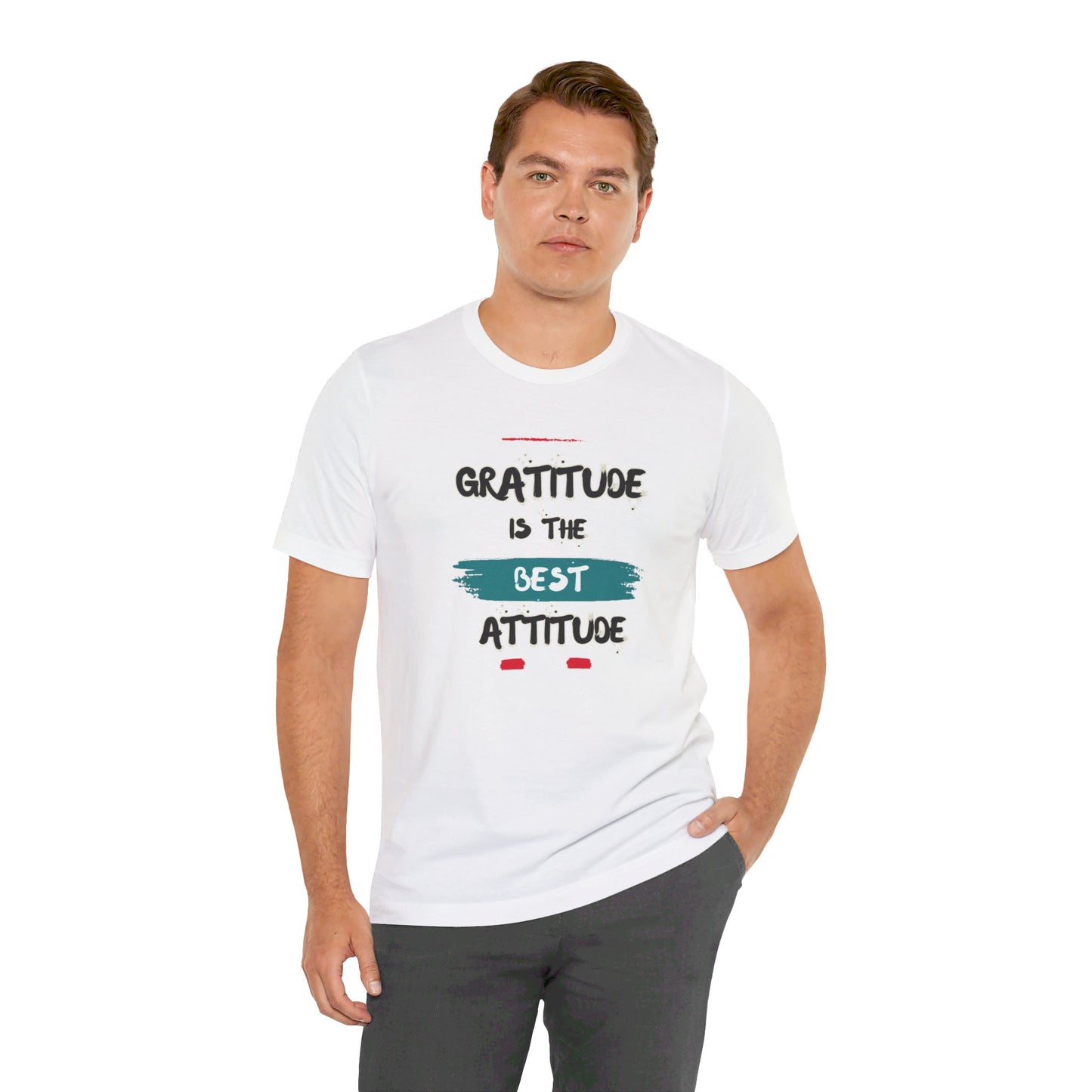 Gratitude Best Attitude Unisex Jersey Short Sleeve Tee