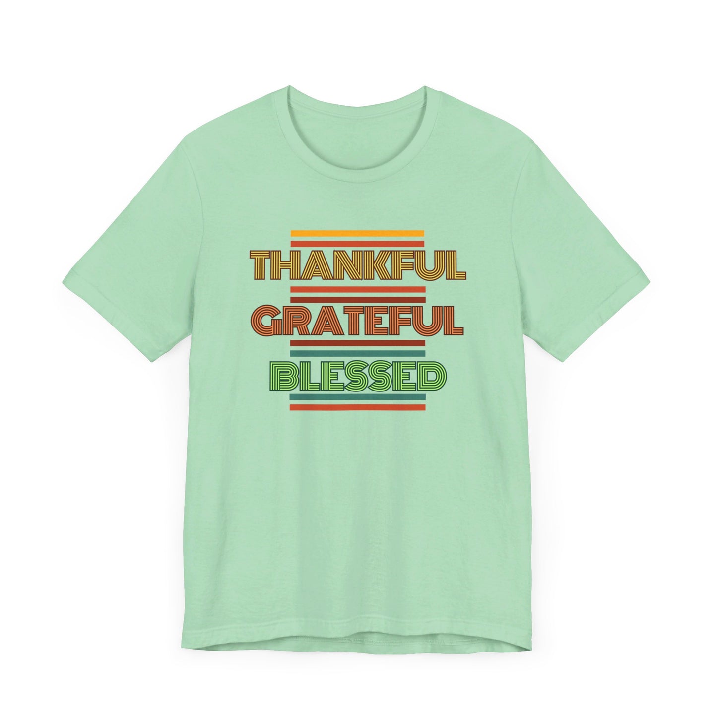 Thankful Grateful Blessed Unisex Jersey Short Sleeve Tee