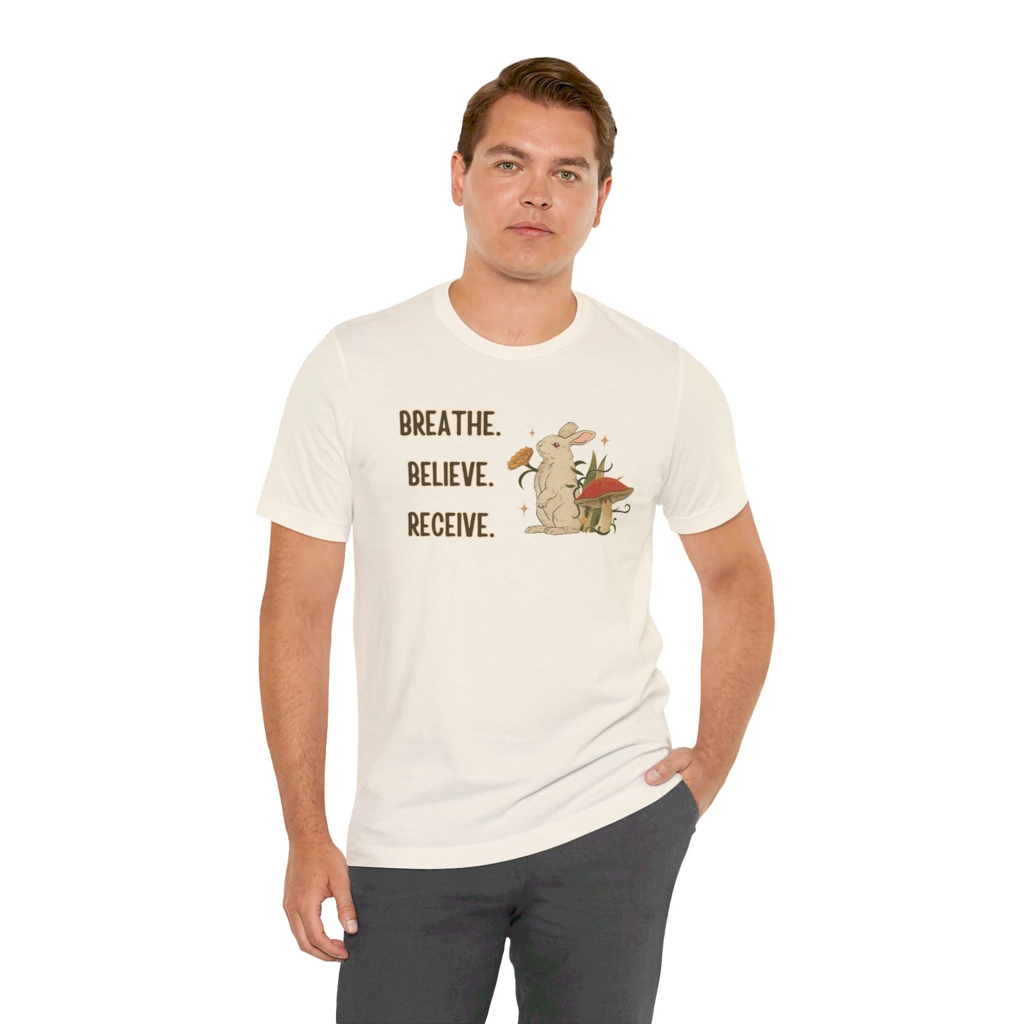 Breathe Believe Receive Unisex Jersey Short Sleeve Tee