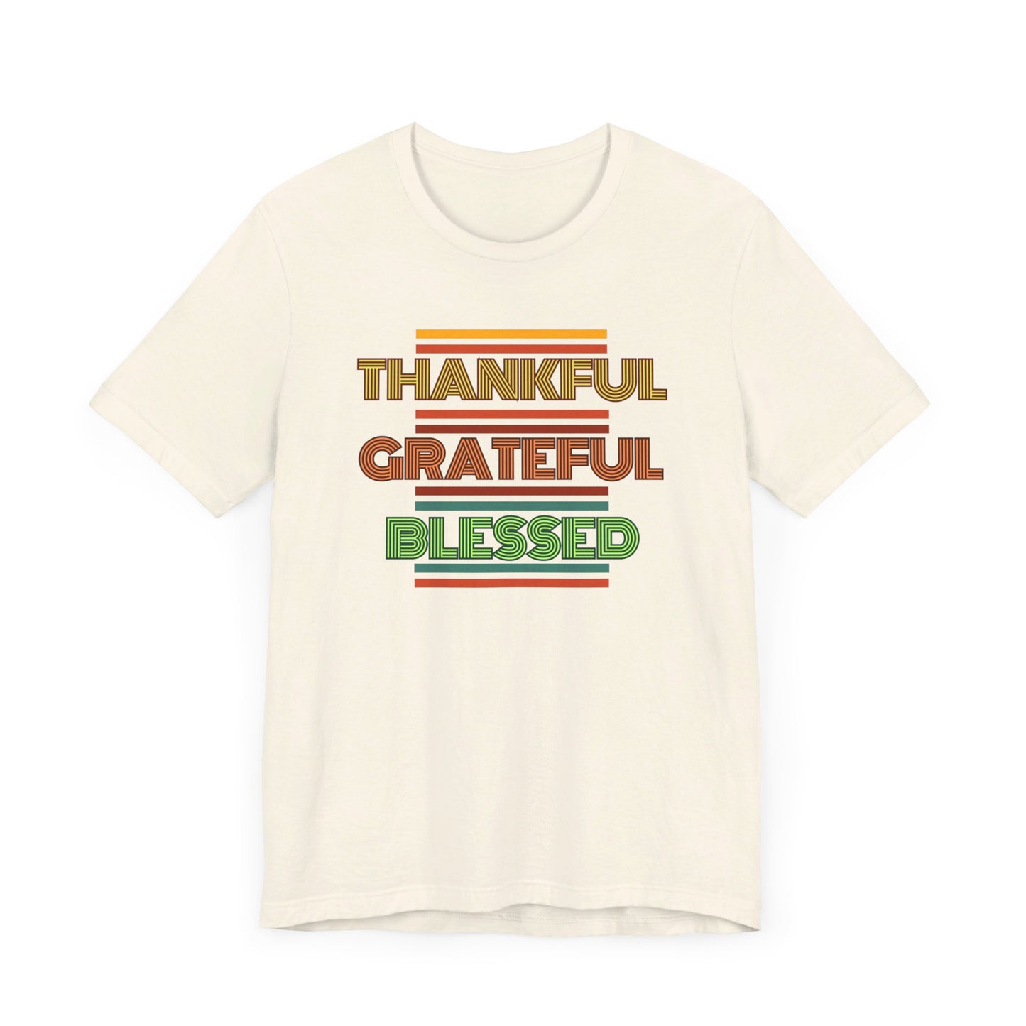 Thankful Grateful Blessed Unisex Jersey Short Sleeve Tee