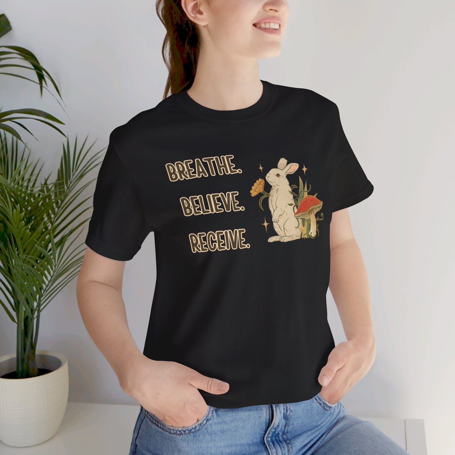 Breathe Believe Receive Unisex Jersey Short Sleeve Tee