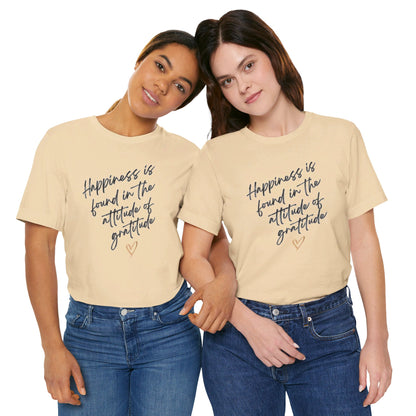 Gratitude Happiness Unisex Jersey Short Sleeve Tee