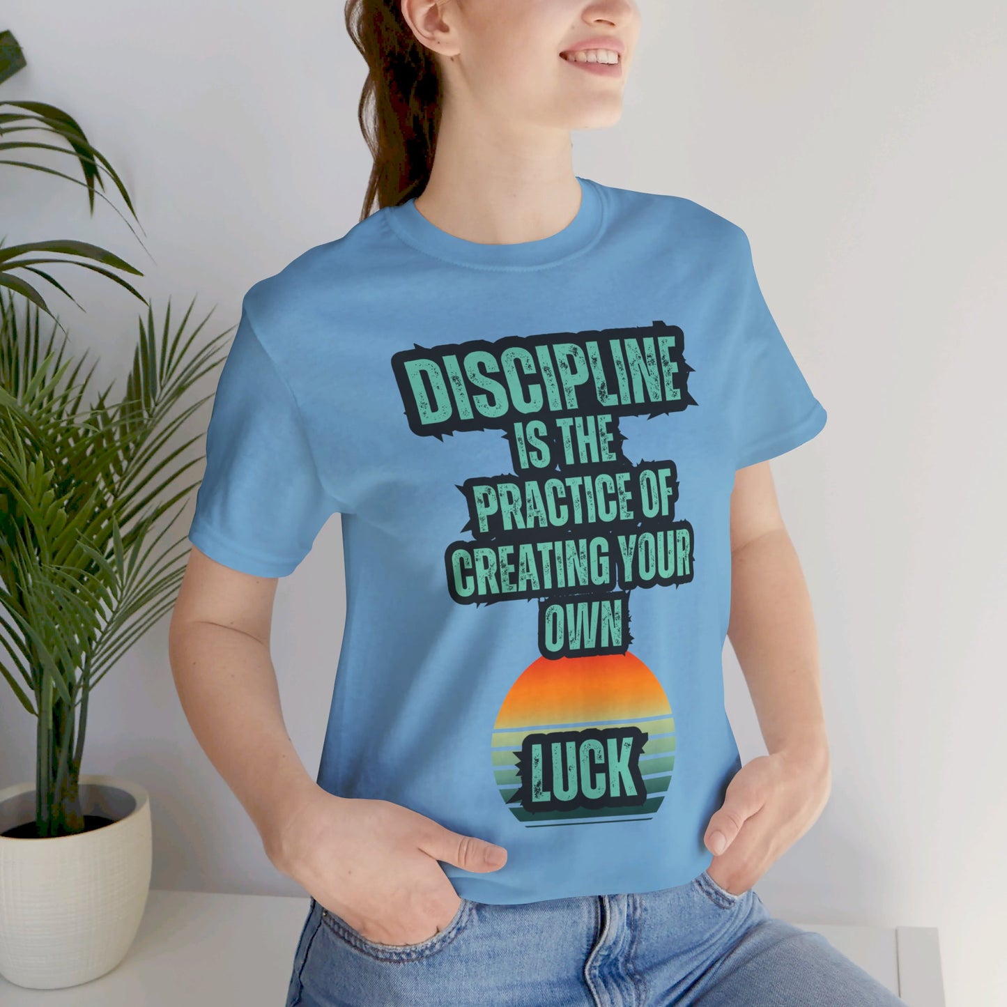 Discipline Luck Unisex Jersey Short Sleeve Tee