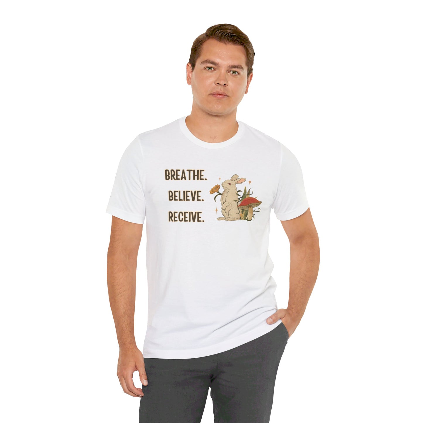 Breathe Believe Receive Unisex Jersey Short Sleeve Tee