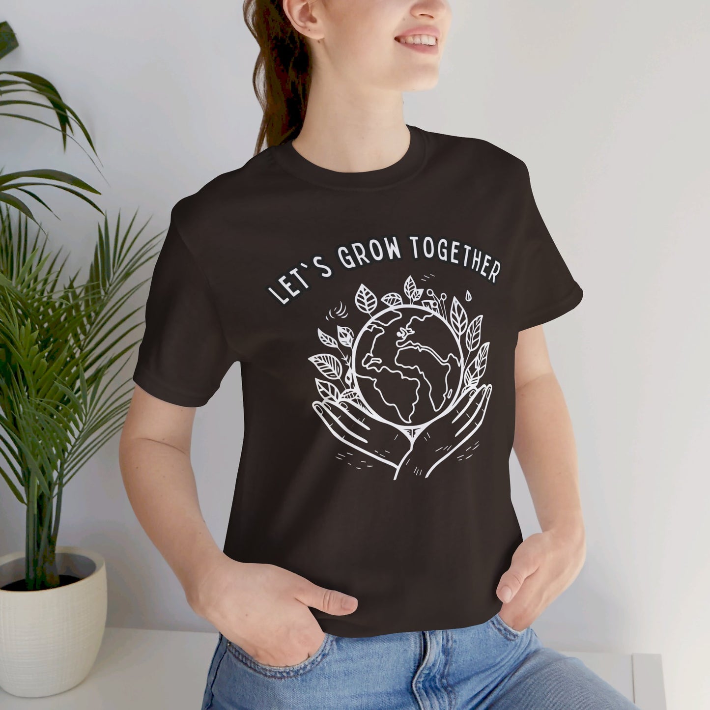 Let's Grow Together Unisex Jersey Short Sleeve Tee