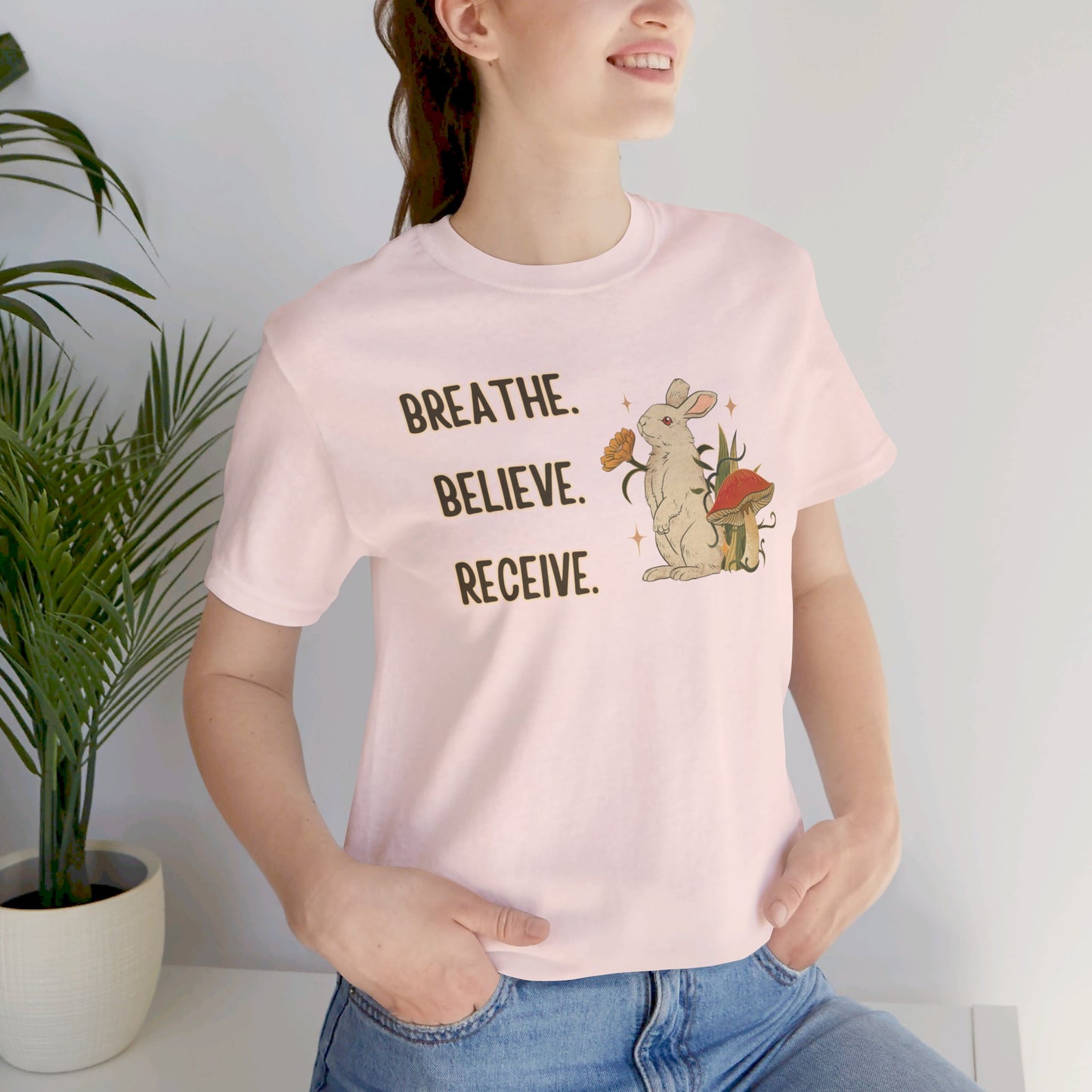 Breathe Believe Receive Unisex Jersey Short Sleeve Tee