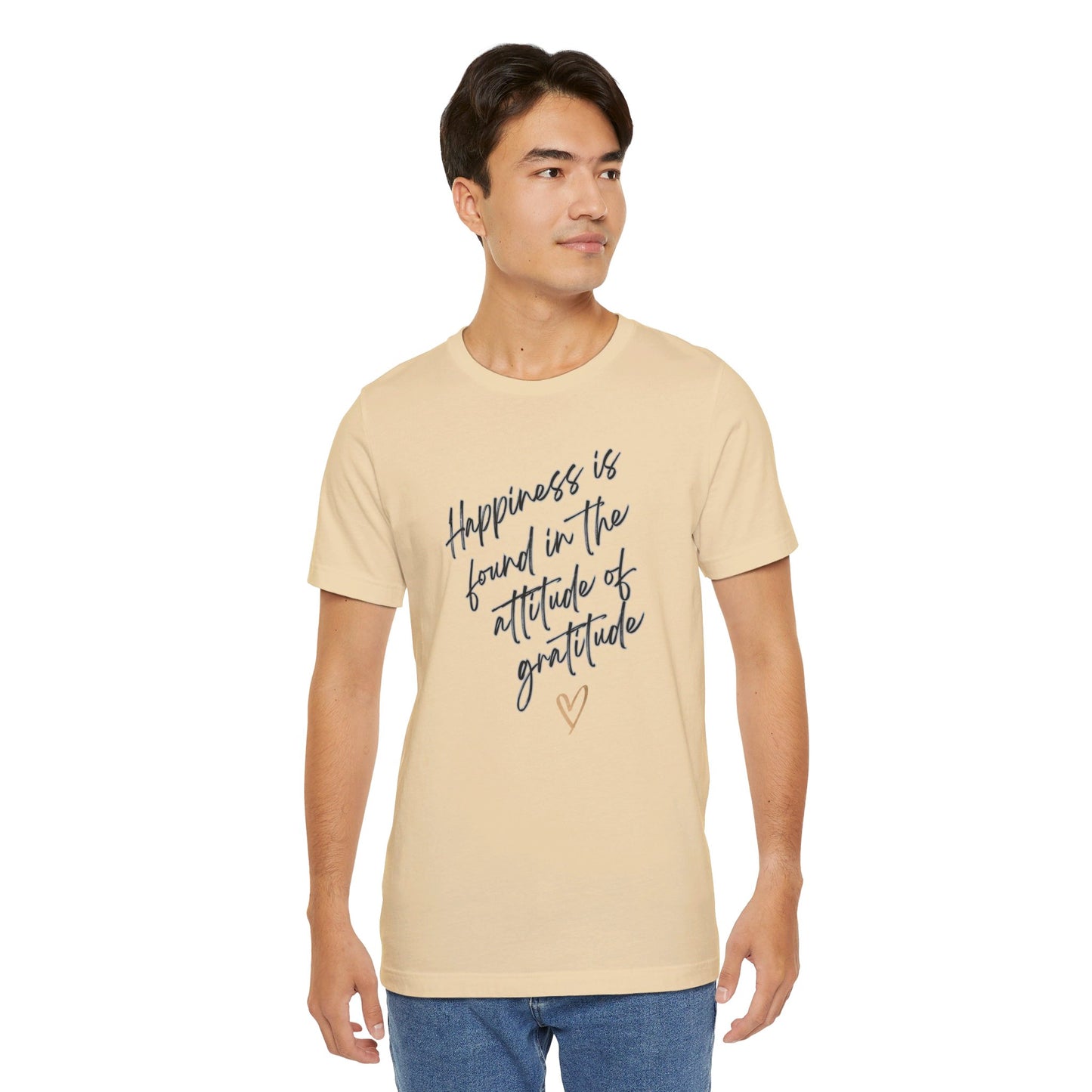 Gratitude Happiness Unisex Jersey Short Sleeve Tee