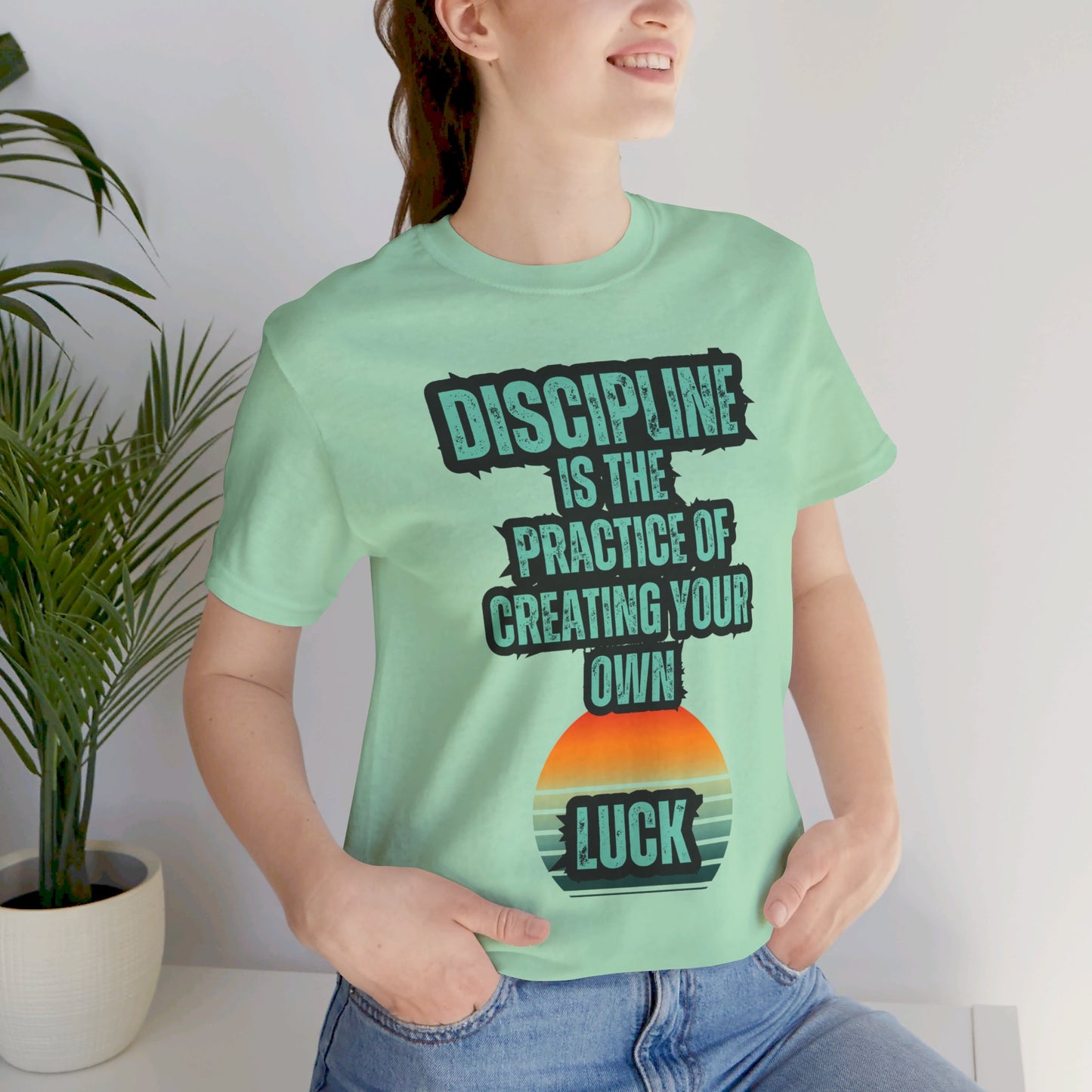 Discipline Luck Unisex Jersey Short Sleeve Tee