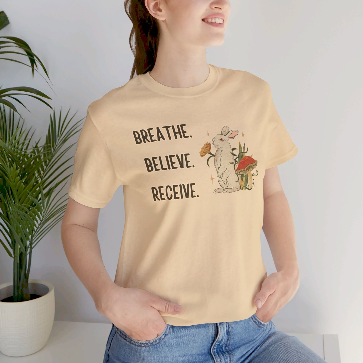 Breathe Believe Receive Unisex Jersey Short Sleeve Tee