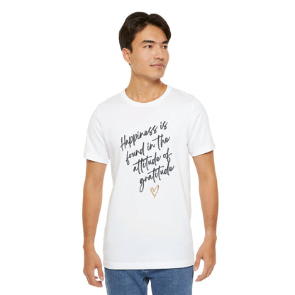 Gratitude Happiness Unisex Jersey Short Sleeve Tee