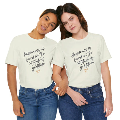 Gratitude Happiness Unisex Jersey Short Sleeve Tee