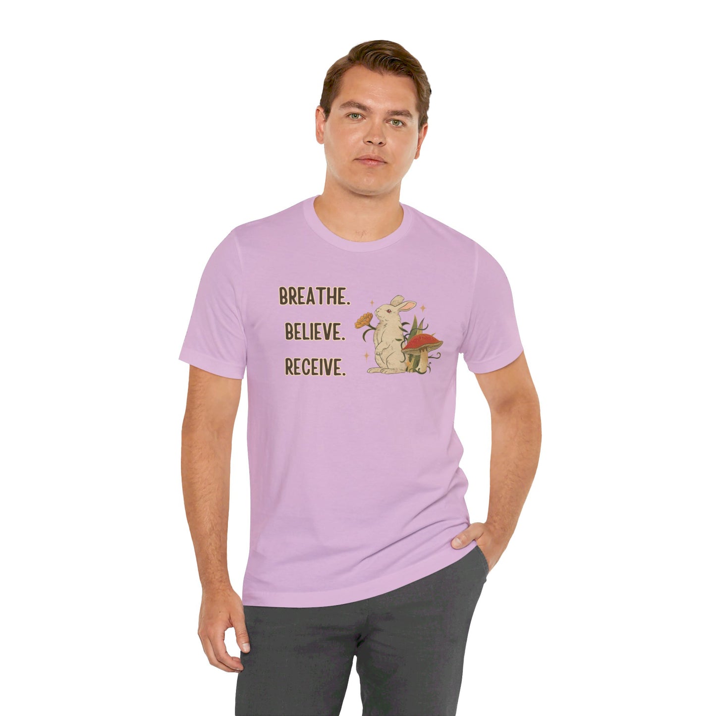 Breathe Believe Receive Unisex Jersey Short Sleeve Tee