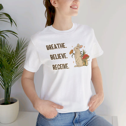 Breathe Believe Receive Unisex Jersey Short Sleeve Tee