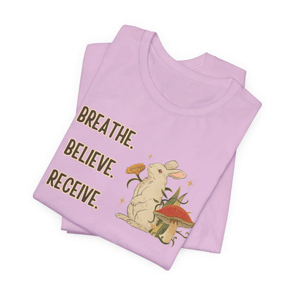 Breathe Believe Receive Unisex Jersey Short Sleeve Tee