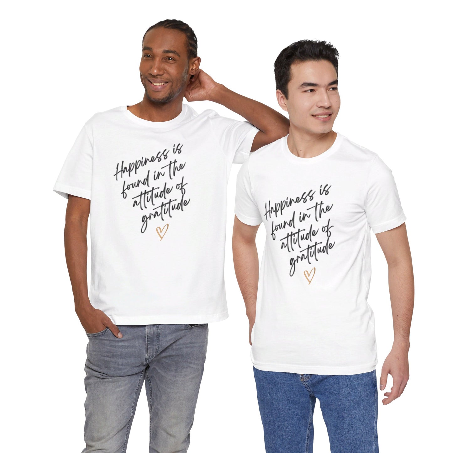 Gratitude Happiness Unisex Jersey Short Sleeve Tee