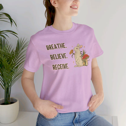 Breathe Believe Receive Unisex Jersey Short Sleeve Tee