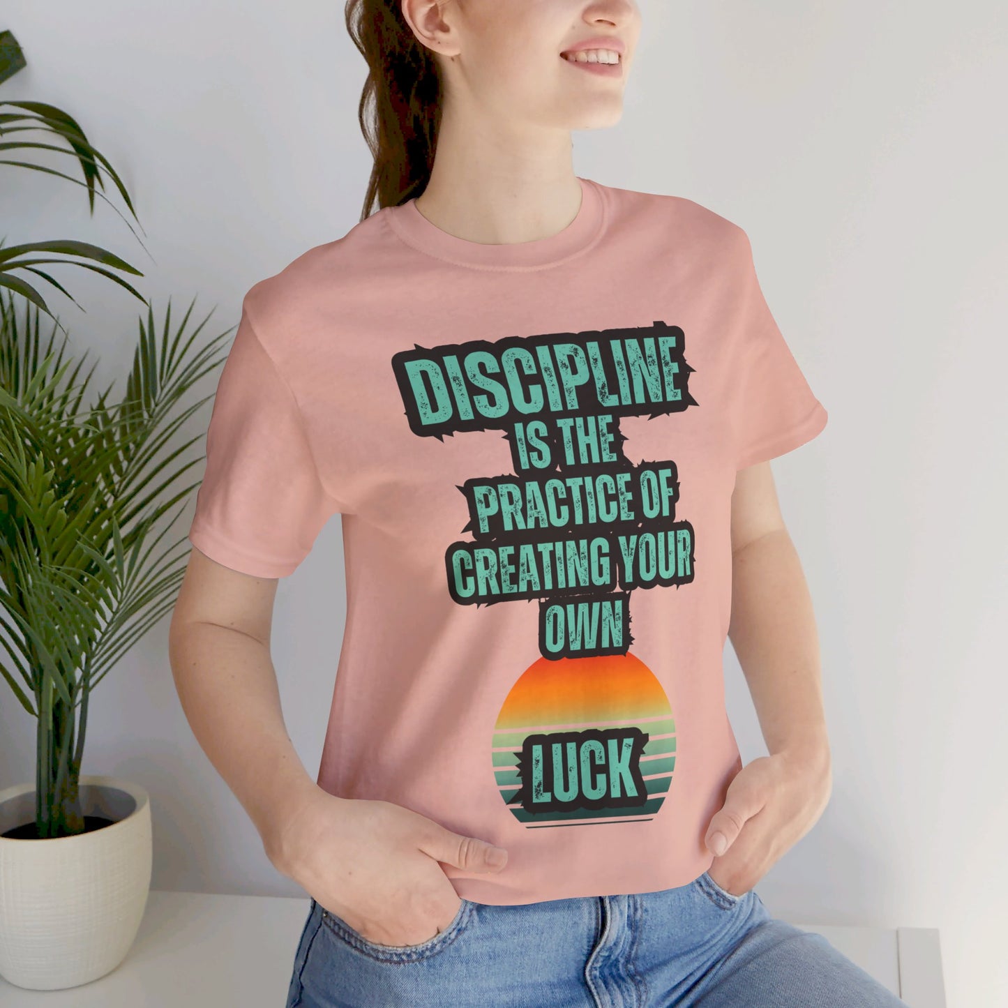 Discipline Luck Unisex Jersey Short Sleeve Tee