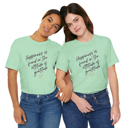 Gratitude Happiness Unisex Jersey Short Sleeve Tee