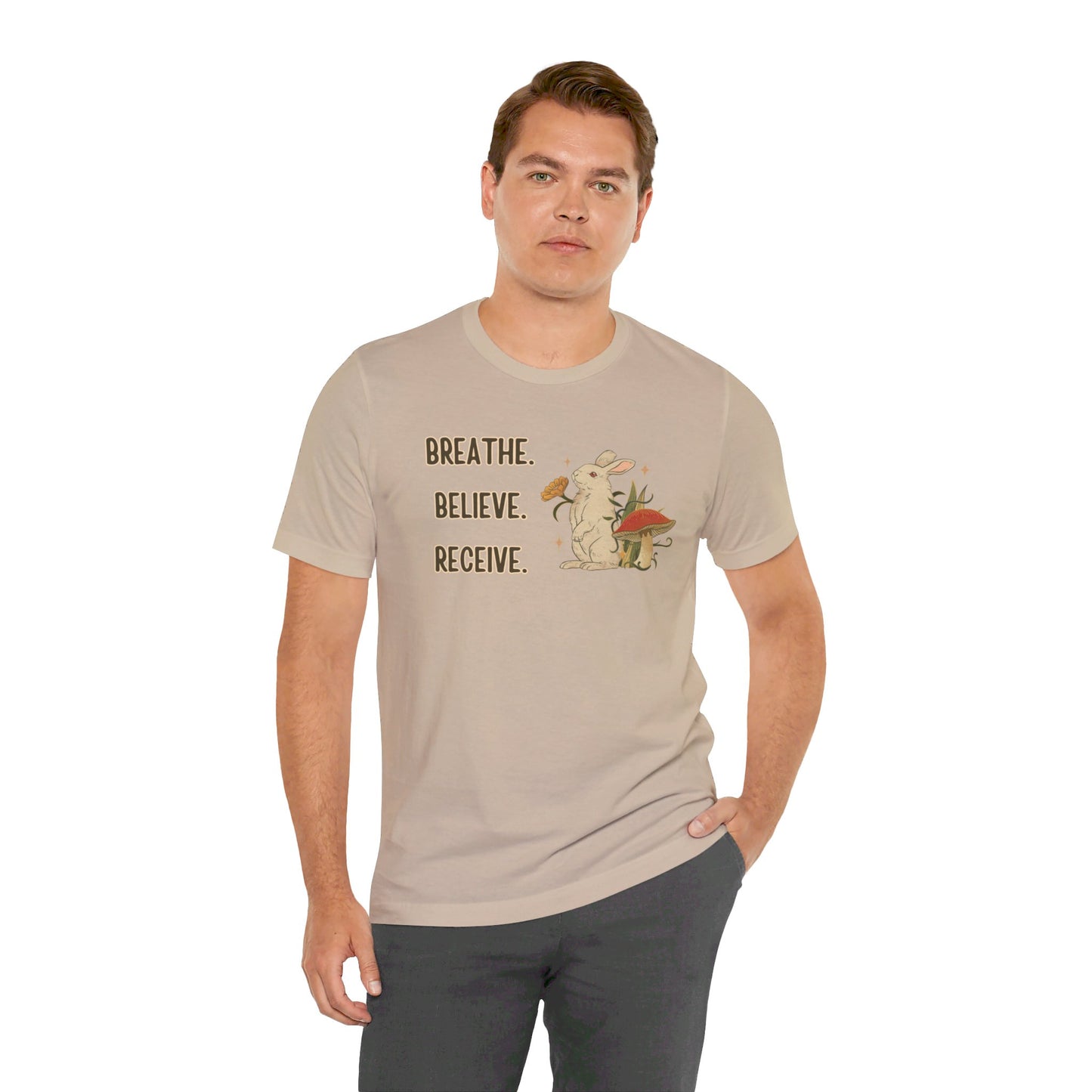 Breathe Believe Receive Unisex Jersey Short Sleeve Tee