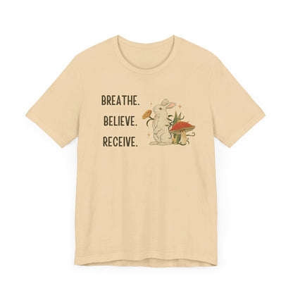 Breathe Believe Receive Unisex Jersey Short Sleeve Tee