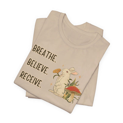 Breathe Believe Receive Unisex Jersey Short Sleeve Tee